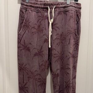Sundry Palm Tree Print Pants - Purple Size 1 with pockets